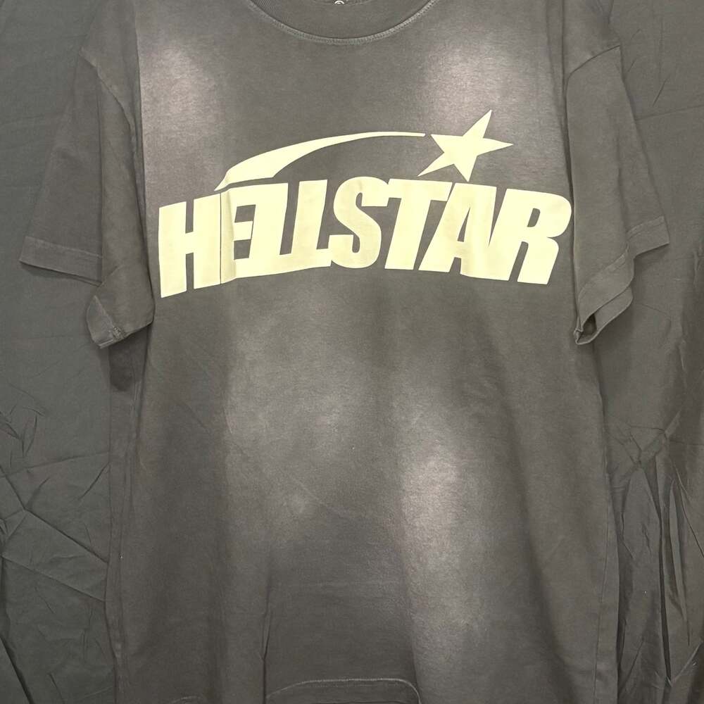Hellstar Classic Logo Washed Black T-Shirt